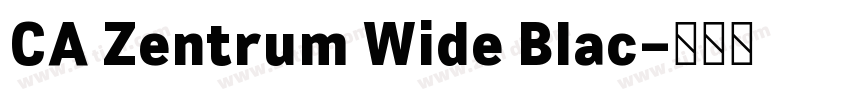 CA Zentrum Wide Blac字体转换